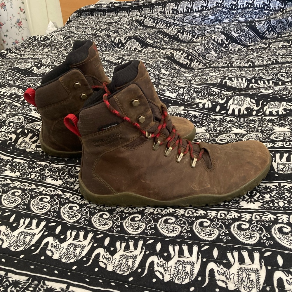 Vivobarefoot Tracker II FG Mens Size 10 Leather Barefoot Waterproof Boots 43